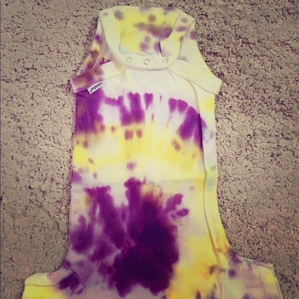Hand dyed baby onesie